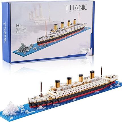 World Famous Titanic Micro Building Block Set for Adult Cruise Ship Micro Bricks Model Kit for Kids Ages of 14+ - 1872 PCS Great Gift