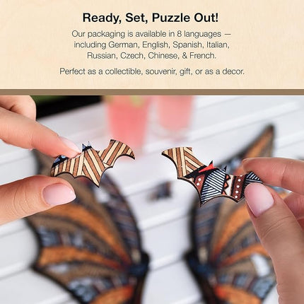 EWA Home Décor – Turtle Small 80 Pieces – Wooden Jigsaw Puzzle for Adults – Perfect for Artistic Home Decoration and Mindful Relaxation