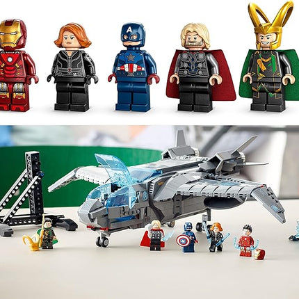 LEGO Marvel The Avengers Quinjet 76248, Spaceship Building Toy Set with Thor, Iron Man, Black Widow, Loki and Captain America Minifigures, Infinity Saga