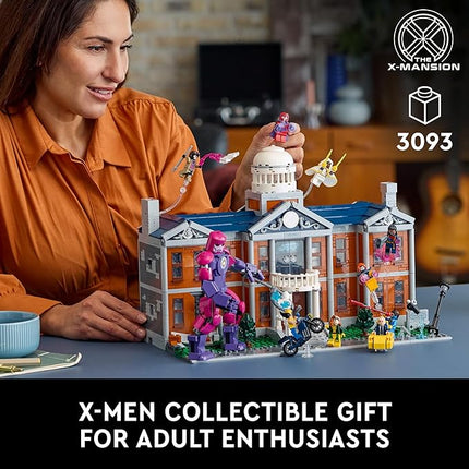 LEGO Marvel X-Men The X-Mansion Building Set - Marvel Collectibles DIY Craft Kit for Adults, Ages 18+ - Buildable Xavier Institute with 10 Minifigures - Gift Idea for Superhero Fans - 76294