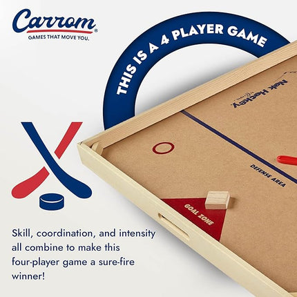 Carrom Champion Nok Hockey Game (Large) — Wooden Board Games for Adults & Children — Indoor and Outdoor Games for Family — Sports Board Games