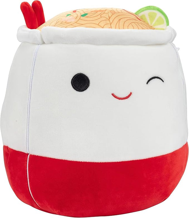 Squishmallows Original 10-Inch Daley the Ramen Noodles - Official Jazwares Plush - Collectible Soft & Squishy Pad Thai Lo Mein Food Stuffed Animal Toy - Add to Your Squad - Gift for Kids, Girls & Boys