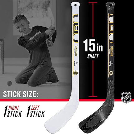 Franklin Sports NHL Mini Hockey Set - Kids Indoor Knee Hockey Goal, Ball, + 2 Stick Combo - Youth Team Indoor Toy Set - Official - Ages 3+