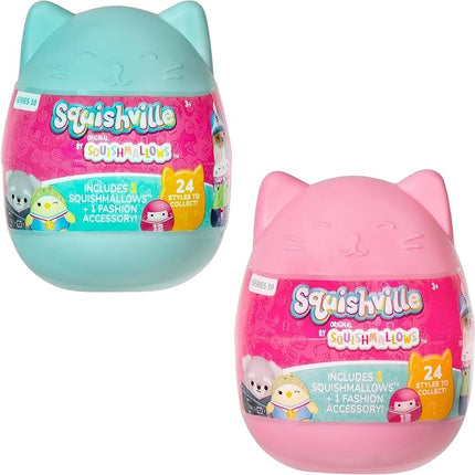 Squishmallows Squishville Series 10 Mini Mystery Plush (2 Pack) Official Jazwares Plush - Collectible Soft & Squishy Blind Capsules - Styles May Vary - Gift for Boys, Girls & Kids