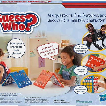 Hasbro Gaming Guess Who? Original,Easy to Load Frame,Double-Sided Character Sheet,2 Player Board Games for Kids,Guessing Games for Families,Ages 6 and Up