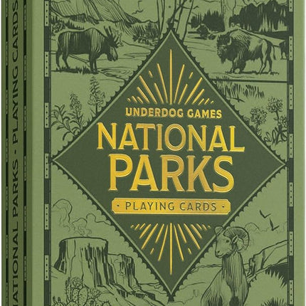 Underdog Games National Parks Themed Playing Cards | 52 Pieces of Stunning Custom Art | Unique Park for Every Card in The Deck