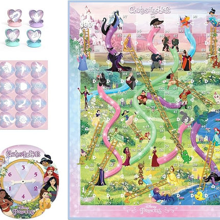 Hasbro Gaming Chutes and Ladders: Disney Princess Edition Board Game for Kids Ages 3 and Up, Preschool Game for 2-4 Players (Amazon Exclusive)