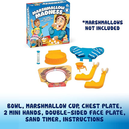 Marshmallow Madness Board Game - Strategy Board Games for Family Game Night for Kids and Adults, Hand-Eye Coordination, Easy Assembly, Double-Sided Face Plates, Ages 8+