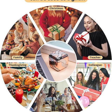 Metal-Puzzles 3D-Brain-Teaser Toys: Cool-Gadgets-Stuff Box Puzzles-Toy for Kid Children Teen Adult, ADHD Tools Stress Relief Gift for Office Home School Christmas Women Men Square-Cube