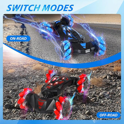 Remote Control Car, Gesture Sensing RC Stunt Car, 4WD Offroad for Rotating, 2.4 Ghz Remote Control and Hand Controlled Twist Cars,Transform RC Cars, Toy Presents for Boys and Girls Age 6-13