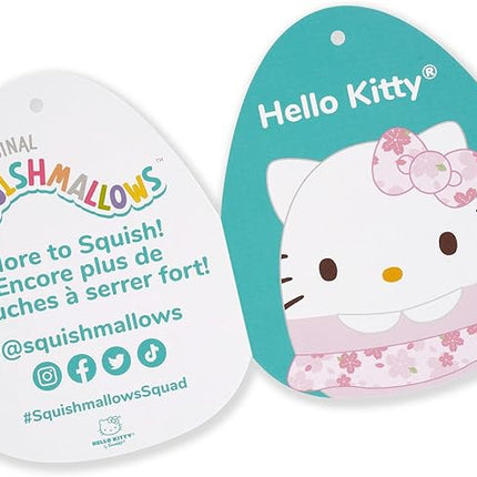 Squishmallows Original Sanrio 14-Inch Hello Kitty Floral Dress and Bow Plush - Medium-Sized Ultrasoft Official Jazwares Plush