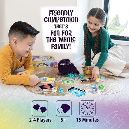 MindWare Best Gems Family Game for 5 Year Olds and up - Match Giant Gems to Earn Points, 2 to 4 Players