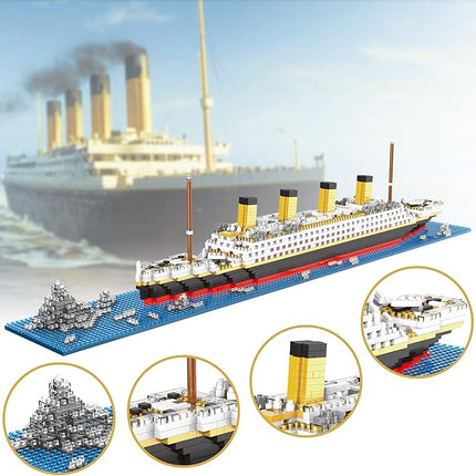 Titanic Architecture Set Micro Building Blocks Model Kit for Adults, Teens and Kids Age of 14+ 1872 Pieces
