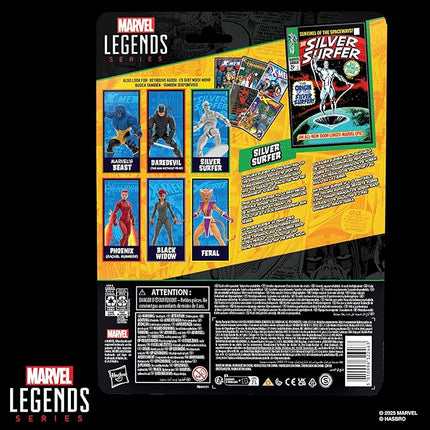Marvel Legends Series Silver Surfer, Silver Surfer #1 (1968) and Fantastic Four Comics-Inspired Collectible 6-Inch Scale Action Figure with Character-Sized Comic Accessory