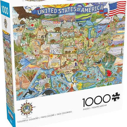 Buffalo Games - Carrie Wagner - Colorful Country - 1000 Piece Jigsaw Puzzle for Adults -Challenging Puzzle Perfect for Game Nights - Finished Size is 26.75 x 19.75