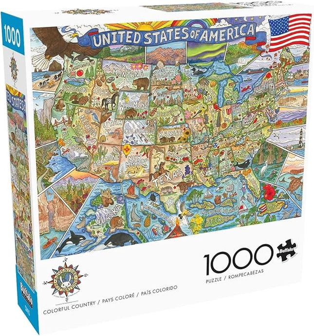 Buffalo Games - Carrie Wagner - Colorful Country - 1000 Piece Jigsaw Puzzle for Adults -Challenging Puzzle Perfect for Game Nights - Finished Size is 26.75 x 19.75