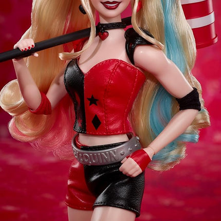 Barbie Signature Harley Quinn Collector Doll with Posable Body, Iconic Outfit, and Mallet Accessory, DC Batman 85th Anniversary Collectible