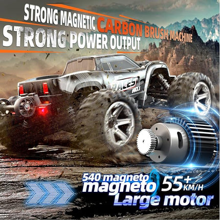 1/16 RTR Brushless Fast RC Cars for Adults, Max 42mph Electric Off-Road RC Truck, High Speed RC Car 4X4 Remote Control Car with 2 Lipo Batteries for Adult