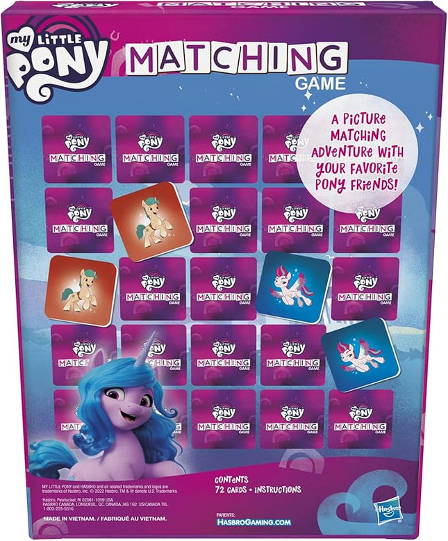 Hasbro Gaming My Little Pony Matching Game for Kids | 1+ Players | Preschool Board Games for Clasroom | Back to School Gifts | Ages 3+