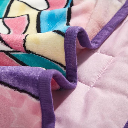 Super Soft Plush Toddler Quilted Nap Mat with Built in Blanket and Pillow