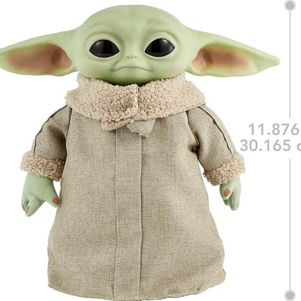 Mattel Star Wars The Mandalorian Grogu RC 12-inch Plush Toy, Real Moves Soft Body Doll with Remote-Controlled Motion & Sounds