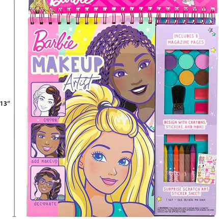 Horizon Group USA Barbie Magazine - Create Hair & Makeup Looks with 130+ Stencils, 180+ Stickers, Crayons & Pretend Makeup