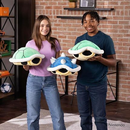 Club Mocchi-Mocchi- Super Mario Plushies - Green Shell Plushie -Squishy Mario Toys and Cute Stuffed Animals - Gaming Gifts and Game Room Decor - Nintendo for Kids and Teens - 15 Inch