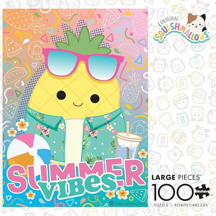Buffalo Games - Squishmallows - Sweet Squishmallow Collage - 100 Piece Jigsaw Puzzle for Families -Challenging Puzzle Perfect for Game Nights - Finished Size is 15.00 x 11.00