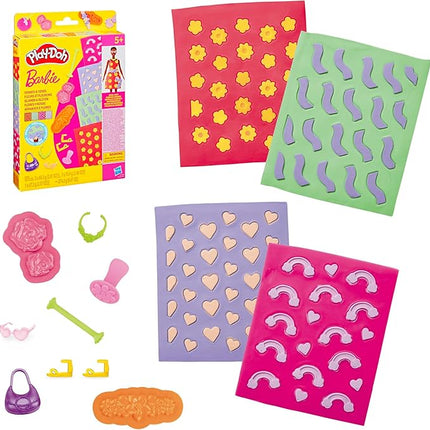 Play-Doh Barbie Flowers and Florals Accessory Pack, 4 Refill Pattern Sheets of Modeling Compound, 8 Fashion Accessories, Kids Arts and Crafts for Ages 5+