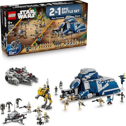 LEGO Star Wars Epic Battle Set Co-Pack - Pretend Play Building Toy for Boys & Girls, Ages 7+ - Includes 13 Droid Figures, 6 Minifigures, & Bonus Gift - Gift for Birthdays - 66808