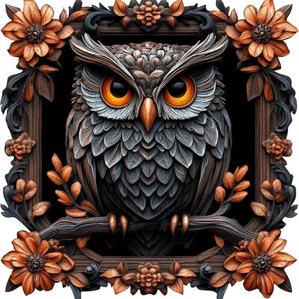 Wooden Puzzles for Adults, Owl Wooden Jigsaw Puzzles 209pcs, Animal Adult Puzzles, Irregular Wood Puzzles Creative Gift for Adults and Kids Family Brain Game, 11.2x10.9 inch