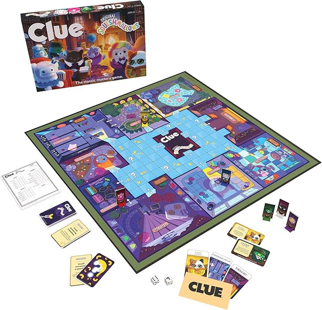 CLUE: Squishmallows Board Game| Official Squishmallows Merchandise | Collectible Clue Game Featuring Cam, Emily, Leonard, Lola and More
