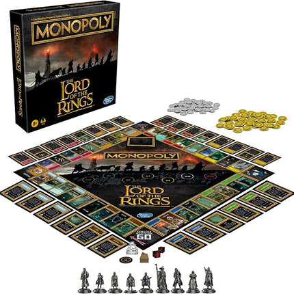Hasbro Gaming Monopoly: The Lord of The Rings Edition Board Game Inspired by The Movie Trilogy, Play as a Member of The Fellowship, Ages 8 and Up (Amazon Exclusive)