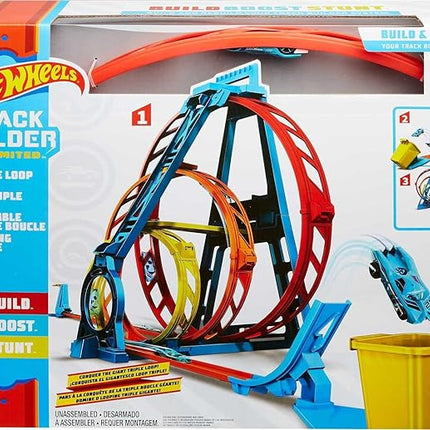 Hot Wheels Track Builder Triple Loop Stunt Loops Hot Wheels 1:64 scale Vehicles