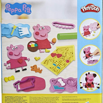 Play-Doh Peppa Pig Stylin' Set, Peppa Pig Playset with 9 Cans and 11 Tools, Peppa Pig Toys for 3 Year Old Girls and Boys and Up