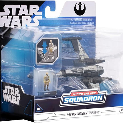 Star Wars Micro Galaxy Squadron Z-95 Headhunter - 5-Inch Vehicle with Unique Deco and 1-Inch Micro Figure Accessory