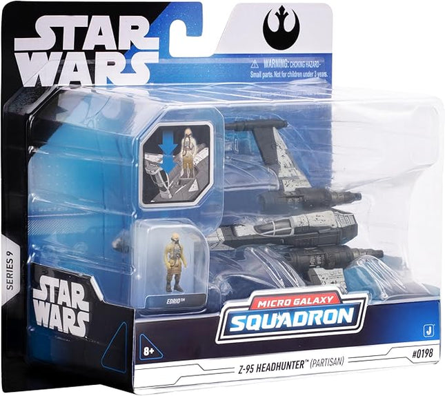 Star Wars Micro Galaxy Squadron Z-95 Headhunter - 5-Inch Vehicle with Unique Deco and 1-Inch Micro Figure Accessory