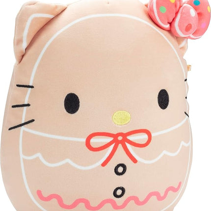 Squishmallows Original 8-Inch Hello Kitty Gingerbread Cookie - Official Jazwares Sanrio Christmas Plush - Collectible Soft & Squishy Stuffed Animal Toy- 2025 Limited Edition Gift for Kids,Girls & Boys