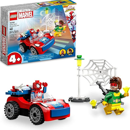 LEGO Marvel Spider-Man's Car and Doc Ock - Kids Pretend Play Set with Glow in The Dark Pieces for Boys & Girls, Ages 4+ - Gifts for Birthdays - 10789