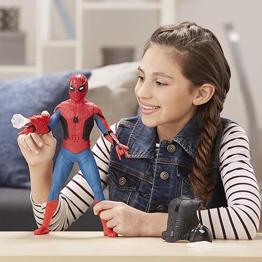 Spider-Man: Far from Home Deluxe 13-Inch-Scale Web Gear Action Figure with Sound FX, Suit Upgrades, and Web Blaster Accessory
