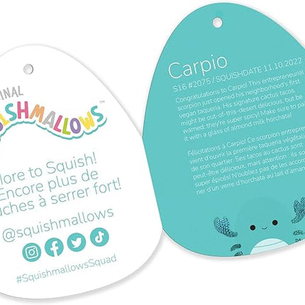 Squishmallows Original 16-Inch Carpio Teal Scorpion - Large Ultrasoft Official Jazwares Plush