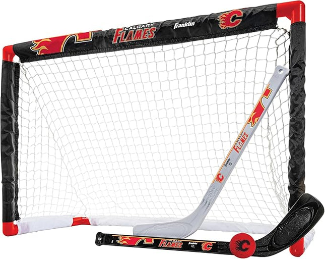 Franklin Sports NHL Mini Hockey Set - Kids Indoor Knee Hockey Goal, Ball, + 2 Stick Combo - Youth Team Indoor Toy Set - Official - Ages 3+