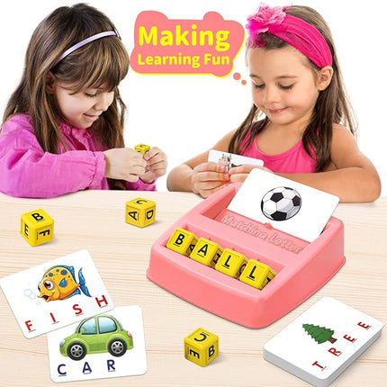 Educational Toys for 3-5 Year Old Girls Gifts, Matching Letter Game Preschool ABC Learning Toys for Kids Ages 4-8 Years, Christmas Birthday Gifts for Toddler Toys Age 2-4