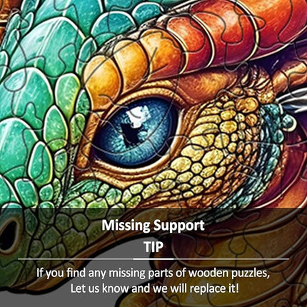 Wooden Puzzles for Adults - Reading Dragon Wood Puzzles Adult - Unique Animal Shape Wooden Jigsaw Puzzles for Adults - Birthday Gifts for Puzzle Lovers, Family (13.3 * 13.3in)