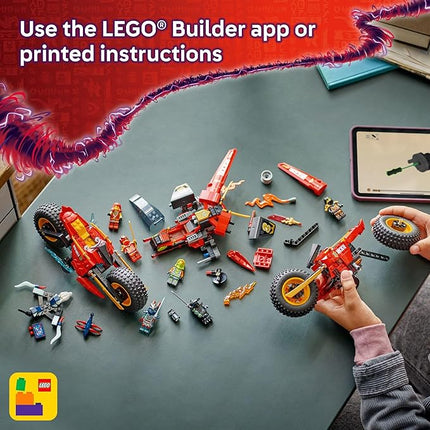 LEGO NINJAGO Ninja Combat Vehicle - 3 in 1 Building Toy - Dragons Rising Play Set for Boys & Girls, Ages 8+ - Model Building Kit for Kids W/6 Ninja Toy Minifigures - Gift Idea for Birthdays - 71844