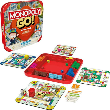 Monopoly GO! Board Game | Inspired by The Popular Mobile Board Game | Ages 8+ | 2-4 Players | 15 Mins. | Family Games | Travel Games for Kids and Adults