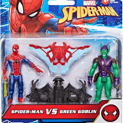 SPIDER-MAN Marvel Epic Hero Series vs Green Goblin 4-Inch Action Figure Set & 2 Accessories, Marvel Super Hero Toys for Kids Ages 4 & Up