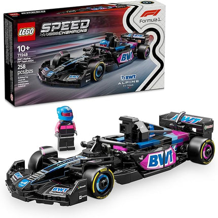 LEGO Speed Champions BWT Alpine F1 Team A524 Race Car Toy - Building Set for Kids, Boys & Girls, Ages 10+ - Toy Car for F1 Fans - Gift Idea for Birthday - 77248
