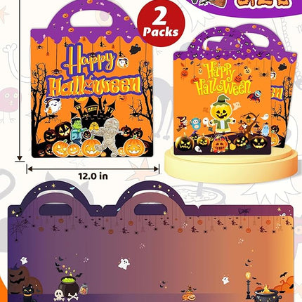 Reusable Sticker Book for Toddlers 2-4 Years, Stickers for Kids, Toddler Sticker Book Ages 1-3, Toddler Craft Activities, Toddlers Travel Toys Ages 2+ Boy Girl Birthday Gifts - Halloween