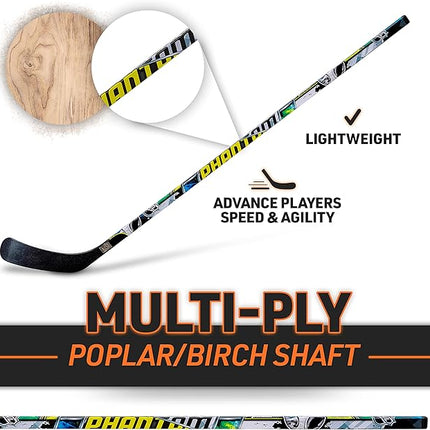 Franklin Sports NHL Kids Street Hockey Sticks - Youth, Junior + Senior Sticks - Right + Left Handed - 40", 48" + 56"